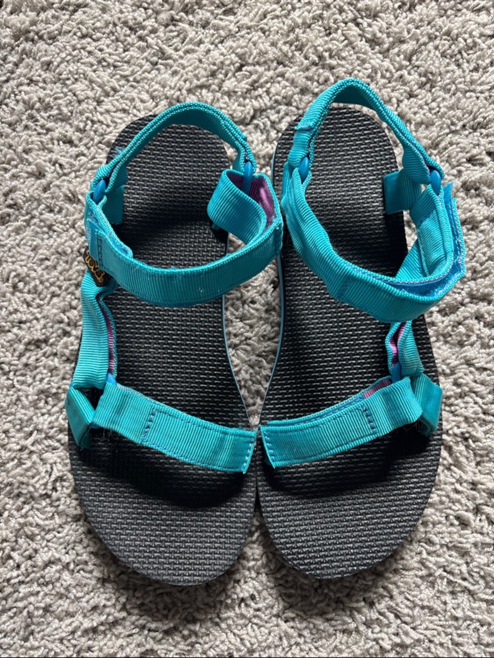 Teva Original Universal Turquoise Strappy Sandals - Picture 2 of 12